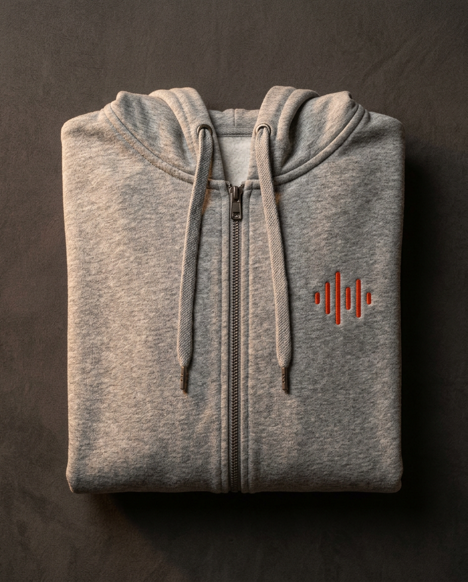 The Momentum Zip Hoodie in Heather Grey